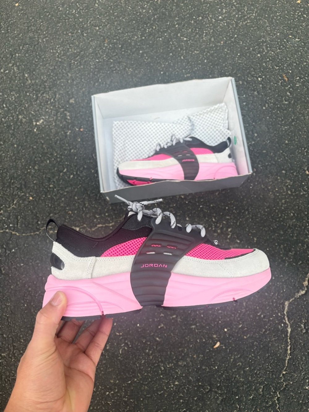 AIR JORDAN TRUNNER O/S WOLF GREY PINK BLAST